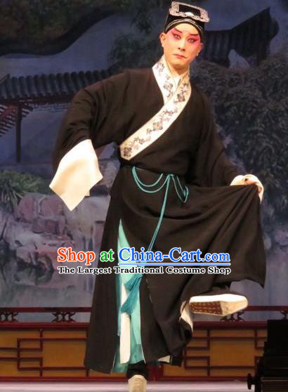 Remember Back to the Cup Chinese Ping Opera Poor Scholar Zhang Tingxiu Costumes and Headwear Pingju Opera Xiaosheng Apparels Clothing