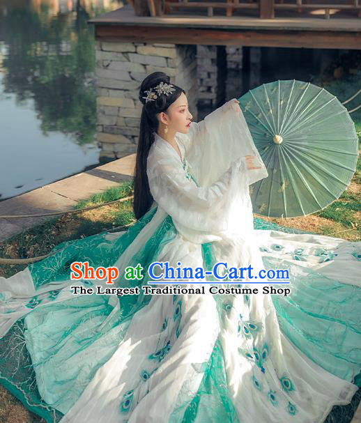 Traditional Chinese Hanfu Dress Tang Dynasty Royal Princess Historical Costumes Ancient Goddess Embroidered Apparels