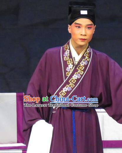 Chinese Ping Opera Niche Costumes and Headwear Pingju Opera Young Male Scholar Zhao Lianfang Apparels Clothing