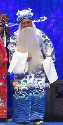 Yang Bajie You Chun Chinese Ping Opera Minister Costumes and Headwear Pingju Opera Elderly Male Bao Zheng Apparels Official Clothing