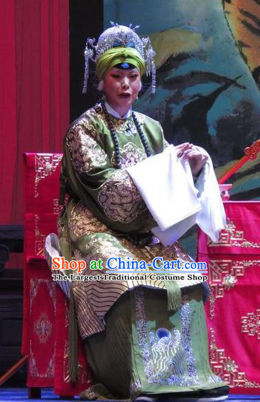 Chinese Ping Opera Old Dame Costumes Apparels and Headpieces Yang Bajie You Chun Traditional Pingju Opera Pantaloon She Saihua Dress Garment