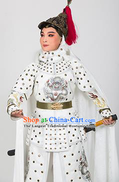 Chinese Yue Opera Young General Armor Garment Romance of the King Regency Costumes and Headwear Shaoxing Opera Dorgon Apparels