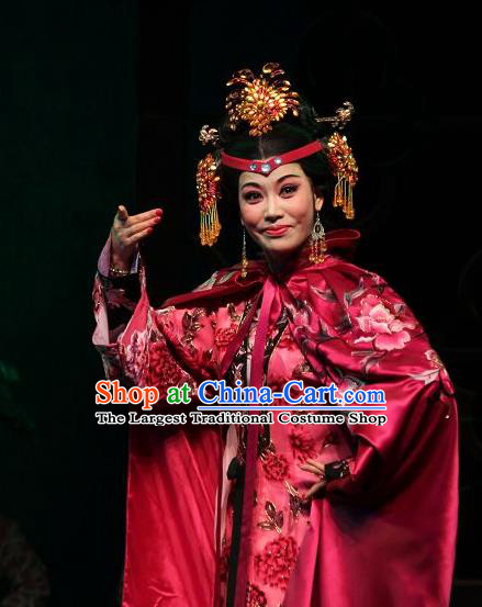 Feng Jie Chinese Shaoxing Opera Actress Noble Mistress Wang Xifeng Apparels and Headpieces Yue Opera Hua Tan Costumes Dress Garment