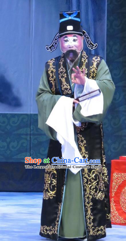 Zhou Ren Xian Sao Chinese Ping Opera Laosheng Feng Chengdong Costumes and Headwear Pingju Opera Elderly Male Apparels Clothing
