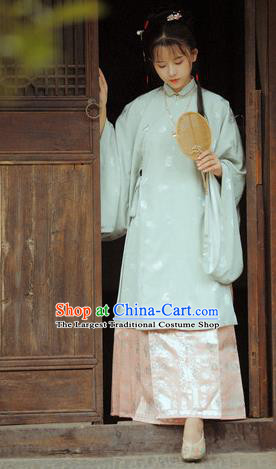 Chinese Traditional Ming Dynasty Aristocratic Lady Apparels Historical Costumes Ancient Princess Hanfu Dress Nobility Female Garment Blouse and Skirt