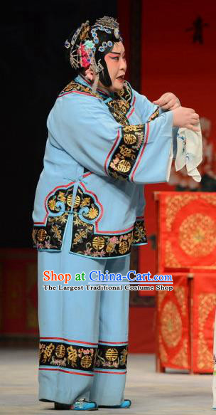Chinese Ping Opera Elderly Female Apparels Costumes and Headpieces The Oil Vendor and His Pretty Bride Traditional Pingju Opera Pantaloon Dress Procuress Garment