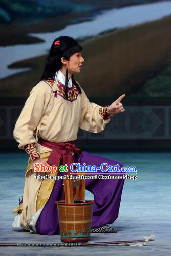 San Da Tao Sanchun Chinese Peking Opera Young Boy Garment Costumes and Headwear Beijing Opera Xiaosheng Apparels Clothing