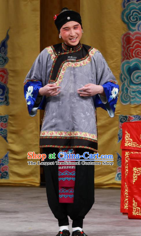 Chinese Beijing Opera Elderly Woman Apparels Zhu Sha Zhi Costumes and Headdress Traditional Peking Opera Pantaloon Dress Female Matchmaker Garment