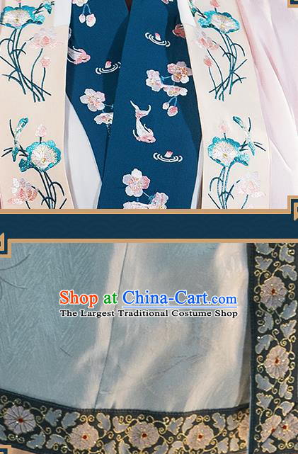 Chinese Ancient Country Women Hanfu Dress Traditional Garment Song Dynasty Civilian Lady Apparels Historical Costumes Complete Set