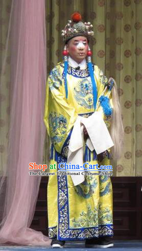Qin Xianglian Chinese Ping Opera Clown Garment Costumes and Headwear Pingju Opera Eunuch Apparels Clothing