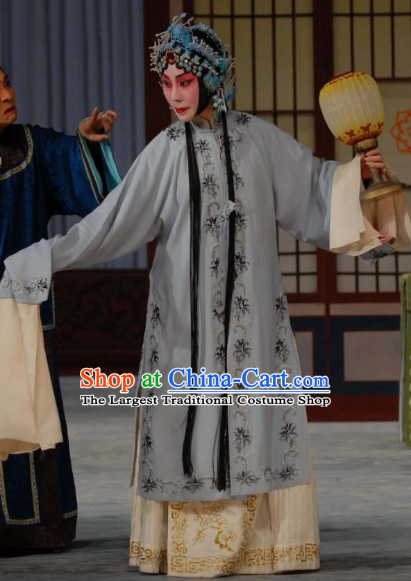 Chinese Beijing Opera Liu Lanzhi Tsing Yi Apparels Costumes and Headpieces Traditional Peking Opera Young Mistress Dress Distress Maiden Garment