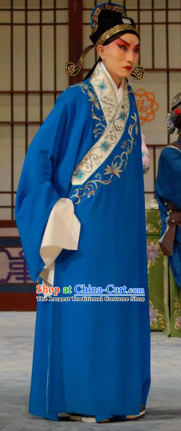 Liu Lanzhi Chinese Peking Opera Niche Garment Costumes and Headwear Beijing Opera Young Male Apparels Scholar Jiao Zhongqing Clothing