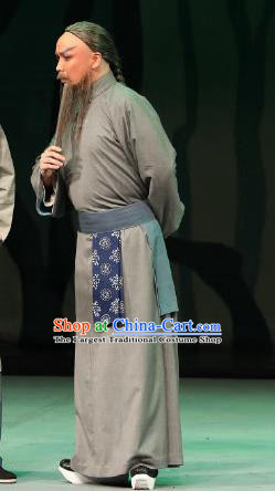 Inspector And Prince Chinese Peking Opera Civilian Male Garment Costumes and Headwear Beijing Opera Elderly Scholar Apparels Clothing