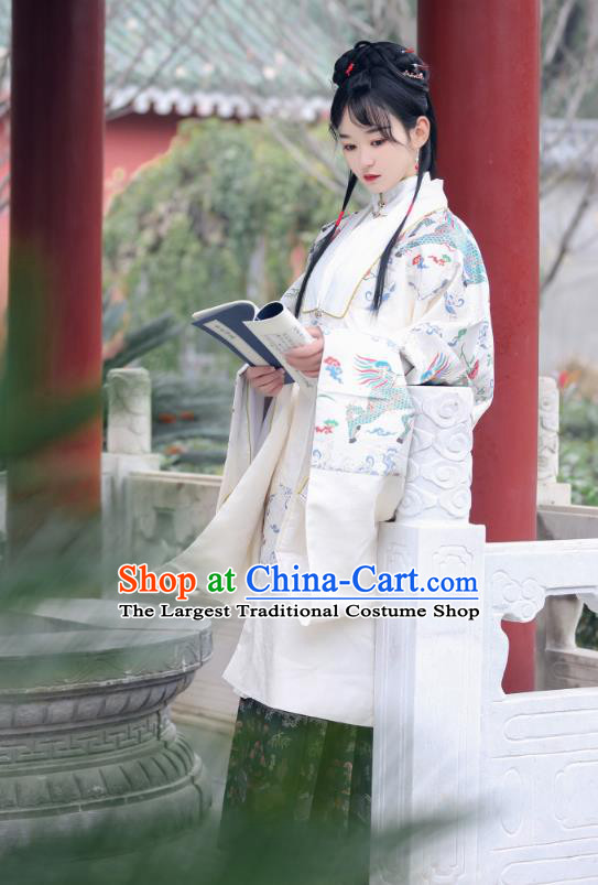 Chinese Traditional Ming Dynasty Royal Princess Historical Costumes Ancient Court Lady Hanfu Dress Patrician Woman Apparels