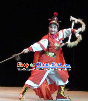 Saving Orphan Chinese Ping Opera Young Boy Garment Costumes and Headwear Pingju Opera Wa Wa Sheng Zhao Wu Apparels Clothing