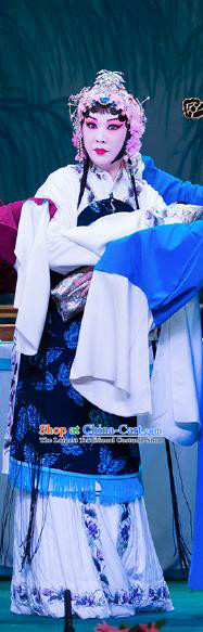 Chinese Beijing Opera Country Woman Apparels Daming Prefecture Costumes and Headpieces Traditional Peking Opera Young Female Dress Diva Goddess Garment