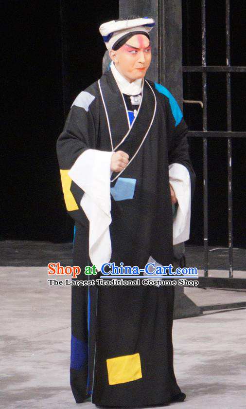 Daming Prefecture Chinese Peking Opera Young Male Garment Costumes and Headwear Beijing Opera Xiaosheng Apparels Beggar Li Gu Clothing