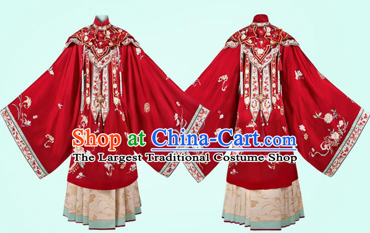 Chinese Ancient Infanta Hanfu Dress Garment Traditional Ming Dynasty Nobility Lady Historical Costumes Complete Set