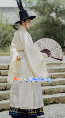 Chinese Traditional Ming Dynasty Hanfu Priest Frock Robe Ancient Taoist Apparels Historical Costumes for Men