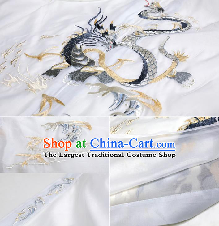 Chinese Traditional Jin Dynasty Court Lady Historical Costumes Ancient Royal Princess Embroidered Hanfu Dress Goddess Garment for Women