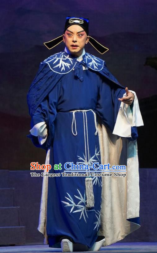 Princess Changping Chinese Peking Opera Young Male Garment Costumes and Headwear Beijing Opera Niche Apparels Scholar Zhou Shixian Clothing