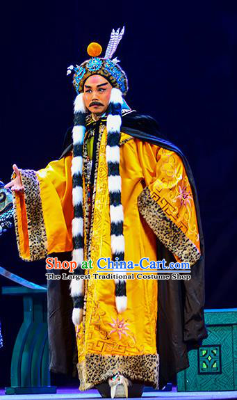 Anecdote of Jian An Chinese Peking Opera Royal Highness Garment Costumes and Headwear Beijing Opera Apparels Crown Prince Clothing