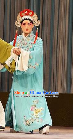 Mu Yang Juan Chinese Peking Opera Xiaosheng Apparels Costumes and Headpieces Beijing Opera Young Male Garment Niche Zhu Chundeng Clothing