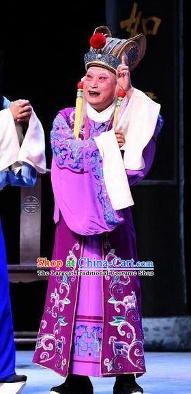 Xiang Lian Case Chinese Peking Opera Old Man Apparels Costumes and Headpieces Beijing Opera Court Eunuch Garment Clothing