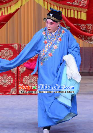 The Jade Hairpin Chinese Peking Opera Young Male Zhao Qixian Apparels Costumes and Headpieces Beijing Opera Xiaosheng Garment Scholar Clothing