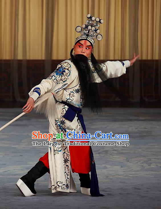 Ying Xiong Yi Chinese Peking Opera Martial Male Apparels Costumes and Headpieces Beijing Opera Wusheng Garment Hero Lin Chong Clothing