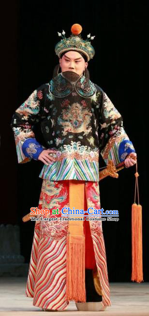 Wang Baochuan Chinese Peking Opera Lord Apparels Costumes and Headpieces Beijing Opera Martial Male Garment King Xue Pinggui Clothing
