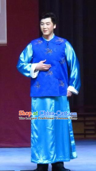 Zhao Yunniang Chinese Ping Opera Republican Period Rich Childe Garment Costumes Pingju Opera Young Male Apparels Clothing