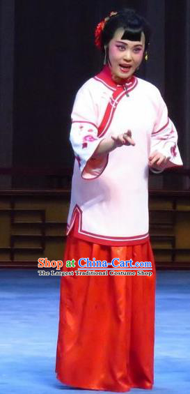 Chinese Ping Opera Republican Period Young Mistress Apparels Costumes and Headpieces Zhao Yunniang Traditional Pingju Opera Actress Dress Garment