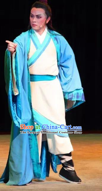 Yu Hai Kuang Chao Chinese Sichuan Opera Young Male Apparels Costumes and Headpieces Peking Opera Xiaosheng Garment Childe Clothing