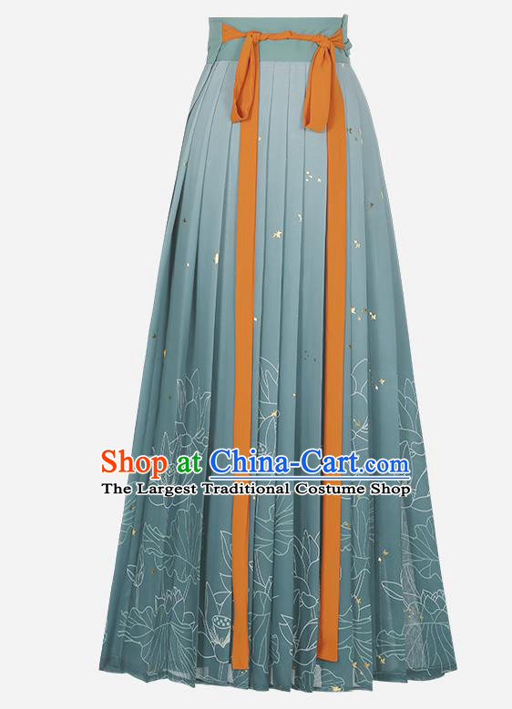Chinese Ancient Young Lady Hanfu Dress Garment Traditional Song Dynasty Civilian Female Historical Costumes Complete Set