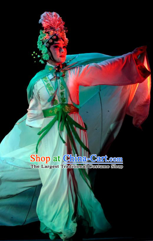 Chinese Sichuan Opera Ghost Red Plum Li Huiniang Garment Costumes and Hair Accessories Traditional Peking Opera Actress Dress Hua Tan Apparels