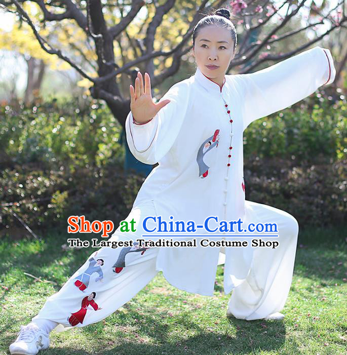 Professional Tai Chi Costume Top Grade Martial Arts Training Uniform Clothing Tai Ji Competition Embroidered Outfits for Women