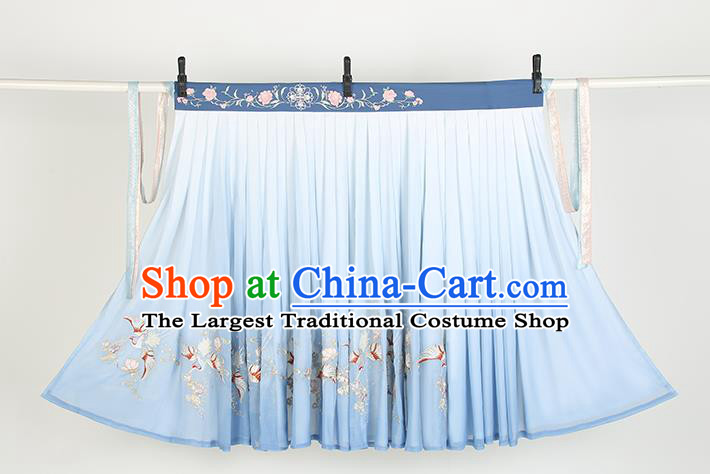 Chinese Ancient Jin Dynasty Imperial Consort Blue Hanfu Dress Traditional Court Female Historical Costumes Garment for Women