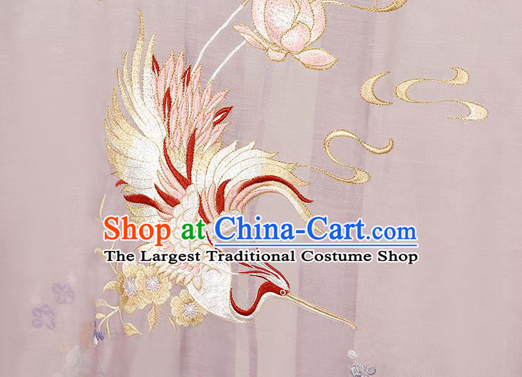 Chinese Ancient Jin Dynasty Court Female Lilac Hanfu Dress Traditional Imperial Consort Historical Costumes Garment Complete Set