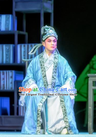 Bao En Ji Chinese Sichuan Opera Young Male Apparels Costumes and Headpieces Peking Opera Scholar Garment Xiaosheng Feng Ji Clothing