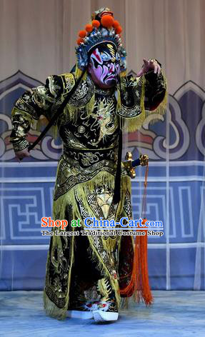 Mrs Anguo Chinese Peking Opera Martial Male Garment Costumes and Headwear Beijing Opera Wusheng Apparels Clothing