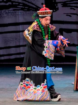 Scholar of Ba Shan Chinese Sichuan Opera Minister Apparels Costumes and Headpieces Peking Opera Official Garment Elderly Male Clothing