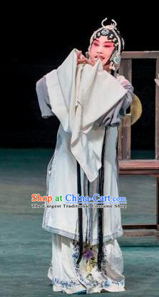 Chinese Sichuan Opera Tsing Yi Qin Xianglian Garment Costumes and Hair Accessories Traditional Peking Opera Young Female Dress Distress Maiden Apparels