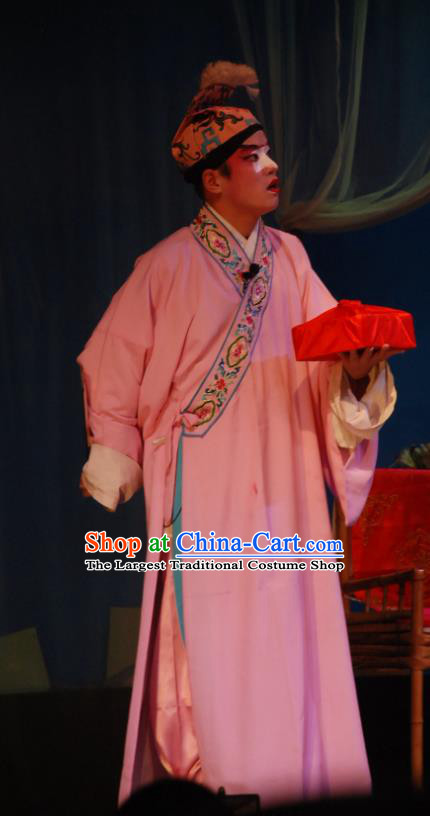 Fang You Chinese Sichuan Opera Young Male Apparels Costumes and Headpieces Peking Opera Xiaosheng Garment Clothing