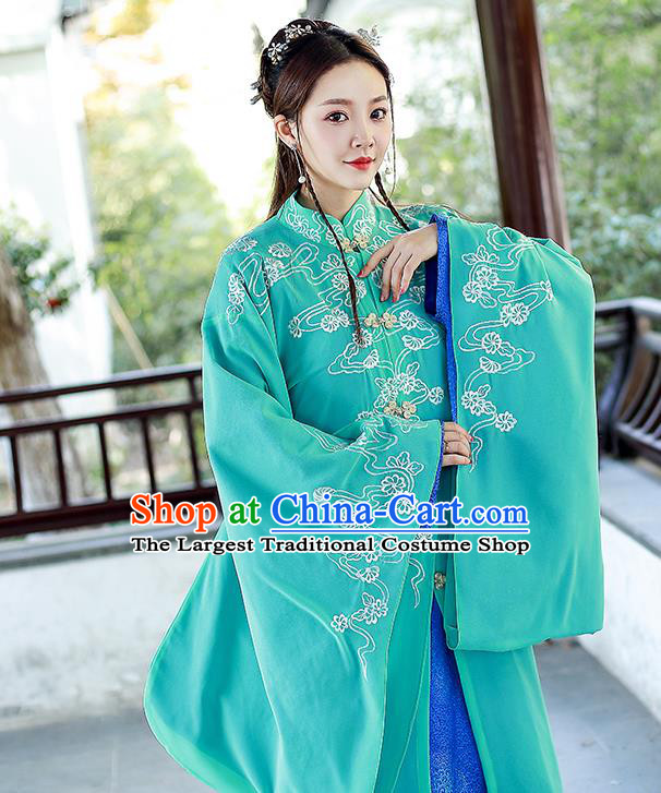 Chinese Ming Dynasty Female Swordsman Historical Costumes Traditional Apparels Ancient Drama Heroine Hanfu Dress Complete Set