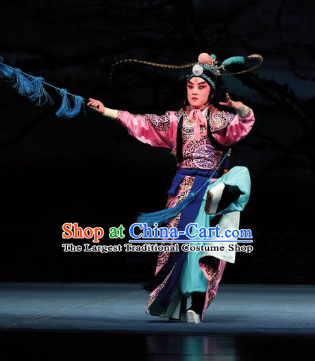 Sacrifice Zhao Shi Gu Er Chinese Peking Opera Wusheng Takefu Zhao Wu Garment Costumes and Headwear Beijing Opera Apparels Young Male Clothing
