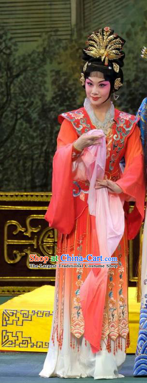 Chinese Beijing Opera Diva Yang Yuhuan Apparels Costumes and Headpieces Tai Zhen Wai Zhuan Traditional Peking Opera Hua Tan Imperial Consort Dress Garment