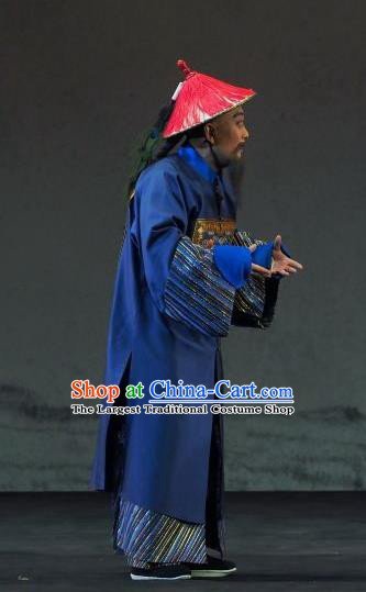 Yu Chenglong Chinese Shanxi Opera Governor Zhang Chaozhen Apparels Costumes and Headpieces Traditional Jin Opera Qing Dynasty Official Garment Clothing