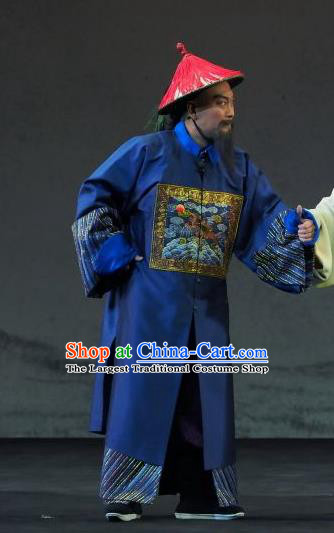 Yu Chenglong Chinese Shanxi Opera Governor Zhang Chaozhen Apparels Costumes and Headpieces Traditional Jin Opera Qing Dynasty Official Garment Clothing