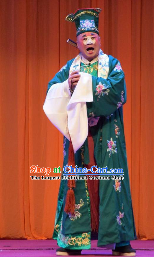 Han Yang Court Chinese Shanxi Opera Clown Apparels Costumes and Headpieces Traditional Jin Opera Childe Garment Bully Xu Meng Clothing